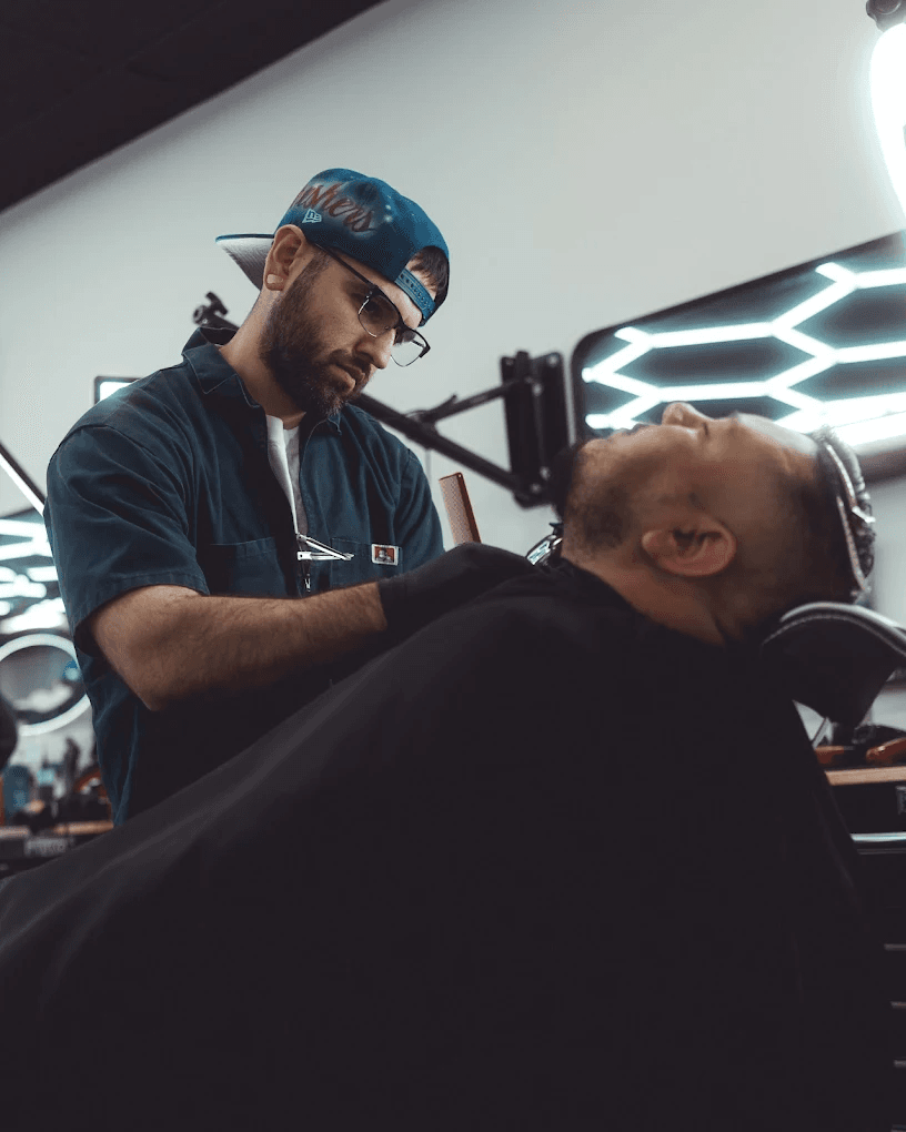 Barber working at Cultivate Barbershop
